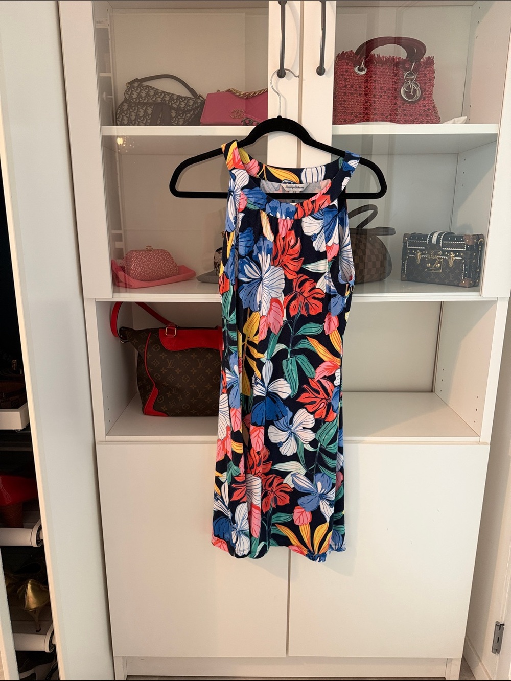 Tommy Bahama Black Multi Tropical Floral Mini Dress